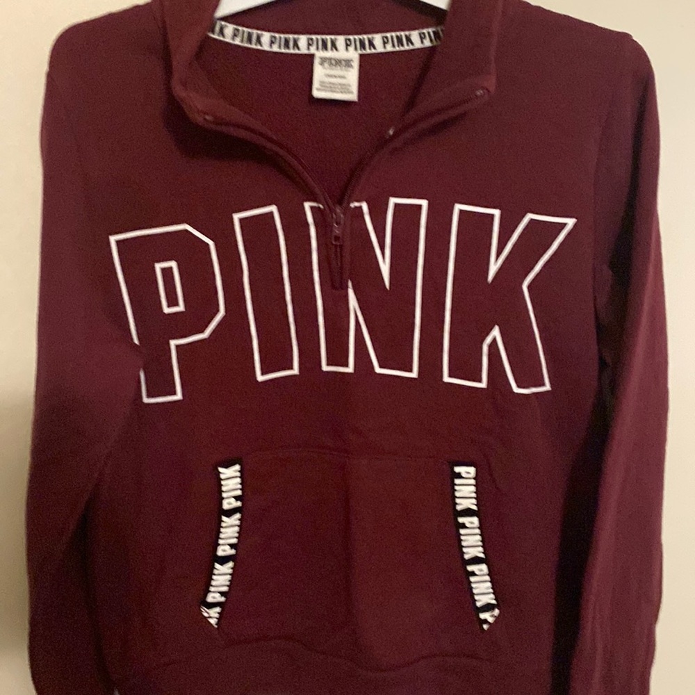 🌸PINK Quarter Zip Sweatshirt